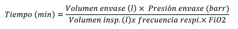 Fórmula Cálculo de Gases